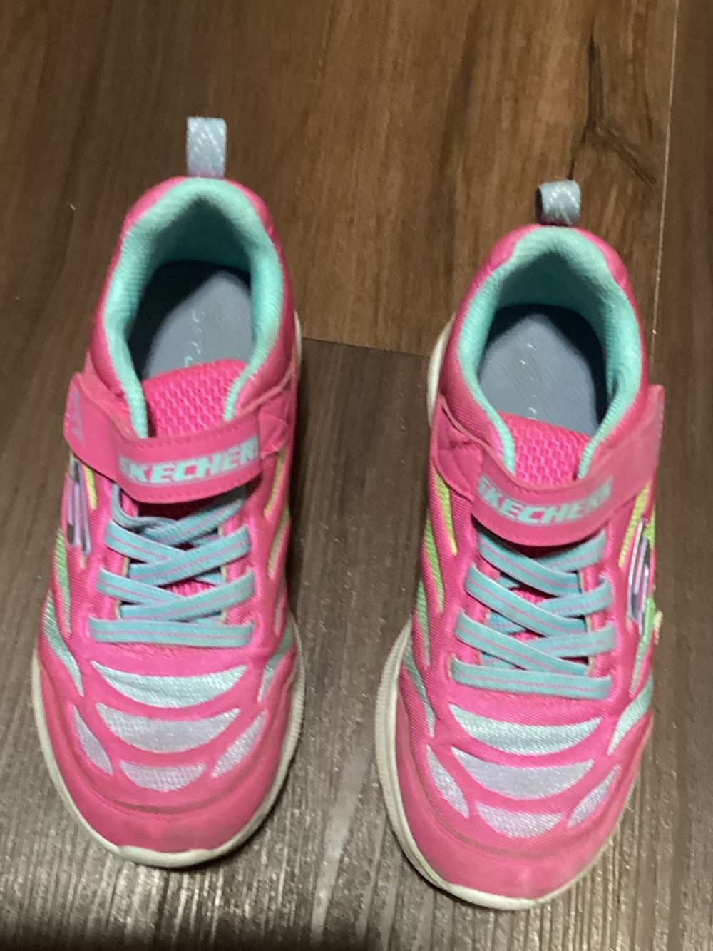 Skechers Kids Microspec Max-Airy Bright Pink Sneakers Mint Lining US 1.5 EUR 33